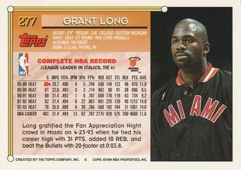 1993-94 Topps - Gold #277 Grant Long Back