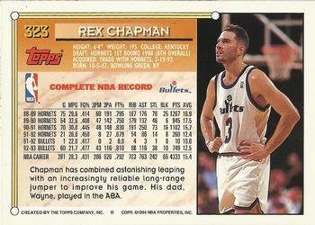 1993-94 Topps - Gold #323 Rex Chapman Back