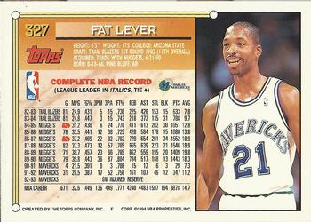 1993-94 Topps - Gold #327 Lafayette Lever Back