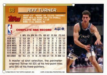 1993-94 Topps - Gold #68 Jeff Turner Back