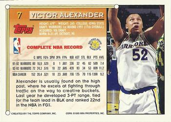 1993-94 Topps - Gold #7 Victor Alexander Back