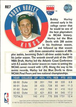 1993-94 Upper Deck - Rookie Exchange Gold #RE7 Bobby Hurley Back