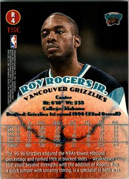 1996-97 Stadium Club - Rookies (Series Two) #R4 Roy Rogers Back