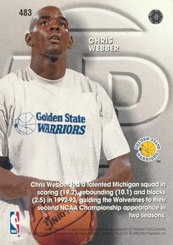 1993-94 Upper Deck - Jumbos 3x5 #483 Chris Webber Back