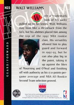 1993-94 Upper Deck Holojams #H23 Walt Williams Back