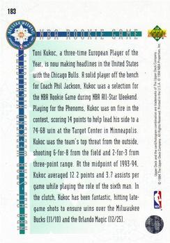 1993-94 Upper Deck Special Edition - Electric Court #183 Toni Kukoc Back