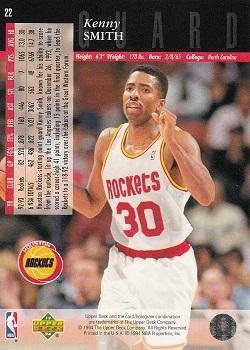 1993-94 Upper Deck Special Edition - Electric Court #22 Kenny Smith Back