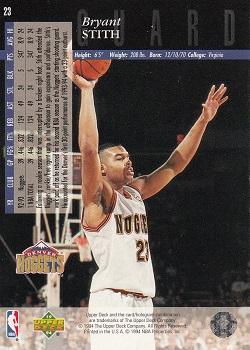 1993-94 Upper Deck Special Edition - Electric Court #23 Bryant Stith Back