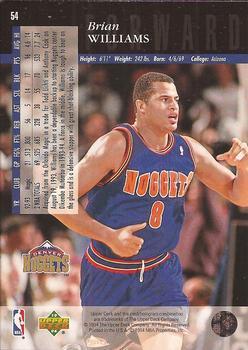 1993-94 Upper Deck Special Edition - Electric Court #54 Brian Williams Back
