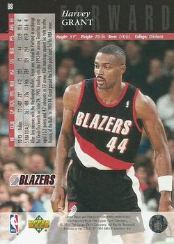 1993-94 Upper Deck Special Edition - Electric Court #88 Harvey Grant Back