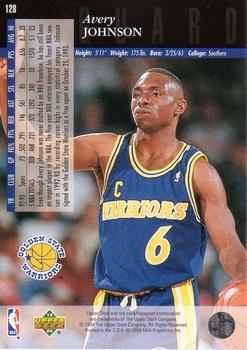 1993-94 Upper Deck Special Edition - Electric Court #128 Avery Johnson Back