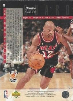 1993-94 Upper Deck Special Edition - Electric Court Gold #16 Bimbo Coles Back