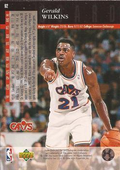 1993-94 Upper Deck Special Edition - Electric Court Gold #92 Gerald Wilkins Back