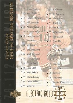 1993-94 Upper Deck Special Edition - Electric Court Gold #179 Checklist: 76-150 Front