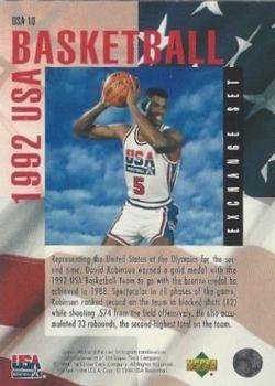 1993-94 Upper Deck Special Edition - USA Basketball Exchange #USA10 David Robinson Back
