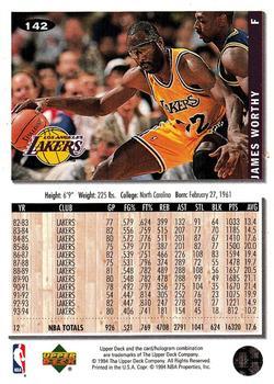 1994-95 Collector's Choice - Silver Signature #142 James Worthy Back
