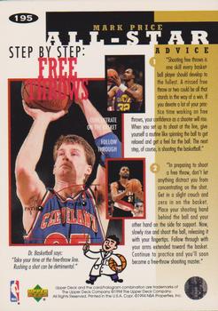 1994-95 Collector's Choice - Silver Signature #195 Mark Price Back