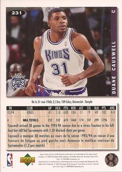 1994-95 Collector's Choice - Silver Signature #231 Duane Causwell Back