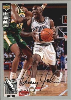 1994-95 Collector's Choice - Silver Signature #301 Avery Johnson Front