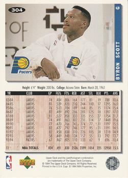 1994-95 Collector's Choice - Silver Signature #304 Byron Scott Back