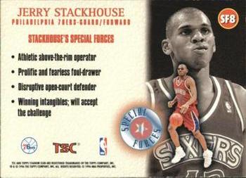 1996-97 Stadium Club - Special Forces #SF8 Jerry Stackhouse Back