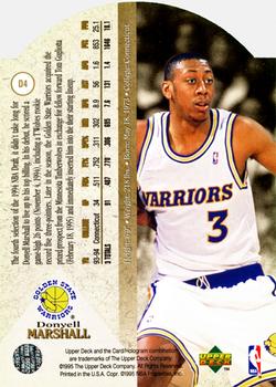1994-95 SP - Die Cut #D4 Donyell Marshall Back