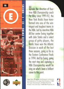1994-95 SP Championship - Die Cuts #18 Patrick Ewing Back
