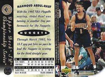 1994-95 SP Championship - Die Cuts #52 Mahmoud Abdul-Rauf Back