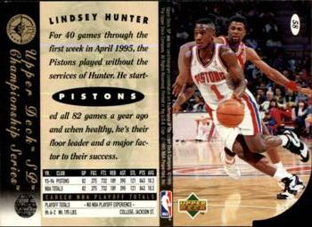 1994-95 SP Championship - Die Cuts #58 Lindsey Hunter Back