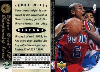 1994-95 SP Championship - Die Cuts #59 Terry Mills Back
