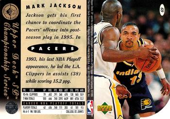 1994-95 SP Championship - Die Cuts #69 Mark Jackson Back
