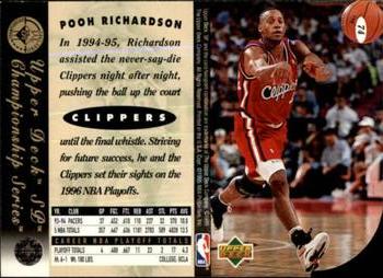 1994-95 SP Championship - Die Cuts #74 Pooh Richardson Back