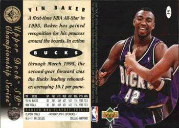 1994-95 SP Championship - Die Cuts #84 Vin Baker Back