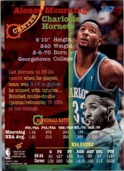 1994-95 Stadium Club - Members Only #167 Alonzo Mourning Back
