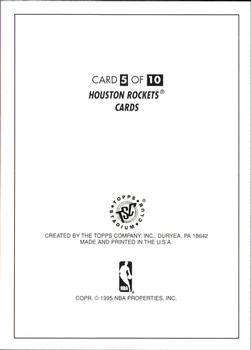 1994-95 Stadium Club - Super Teams Master Photos: Houston Rockets #5 Sam Cassell Back