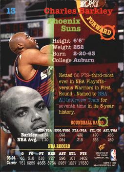 1994-95 Stadium Club - Super Teams NBA Finals #13 Charles Barkley Back