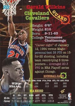 1994-95 Stadium Club - Super Teams NBA Finals #20 Gerald Wilkins Back