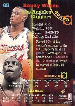 1994-95 Stadium Club - Super Teams NBA Finals #63 Randy Woods Back