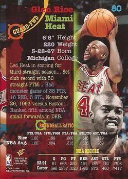 1994-95 Stadium Club - Super Teams NBA Finals #80 Glen Rice Back