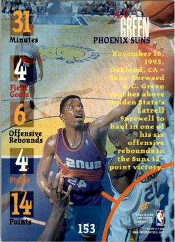 1994-95 Stadium Club - Super Teams NBA Finals #153 A.C. Green Back