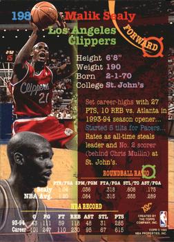 1994-95 Stadium Club - Super Teams NBA Finals #198 Malik Sealy Back
