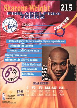 1994-95 Stadium Club - Super Teams NBA Finals #215 Sharone Wright Back