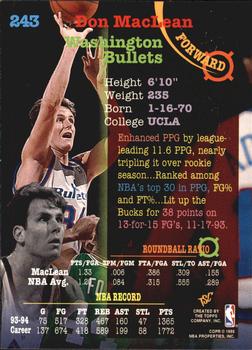 1994-95 Stadium Club - Super Teams NBA Finals #243 Don MacLean Back