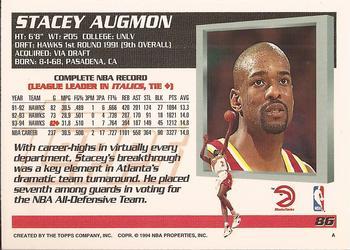 1994-95 Topps - Spectralight #86 Stacey Augmon Back