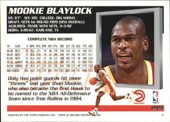 1994-95 Topps - Spectralight #219 Mookie Blaylock Back
