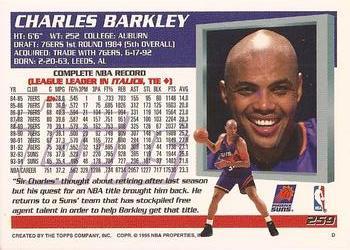 1994-95 Topps - Spectralight #259 Charles Barkley Back