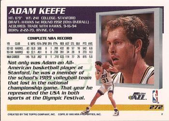 1994-95 Topps - Spectralight #272 Adam Keefe Back