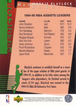 1994-95 Upper Deck - Predictors Exchange: League Leaders #R12 Mookie Blaylock Back