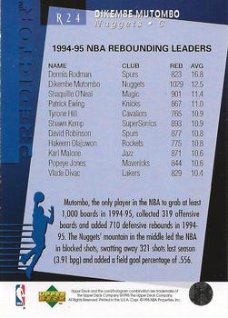 1994-95 Upper Deck - Predictors Exchange: League Leaders #R24 Dikembe Mutombo Back