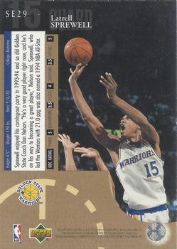 1994-95 Upper Deck - Special Edition Gold #SE29 Latrell Sprewell Back